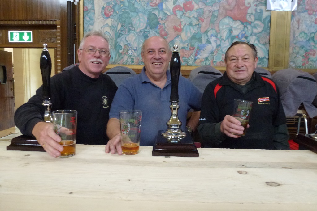 Colin, John & Howard at the Brangwyn Hall on the Tuesday setup day.