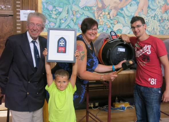 Family affair: From left granddad Derrick Warren, mum Bernice Morgan, son Geraint Morgan, and grandson Jack Morgan.