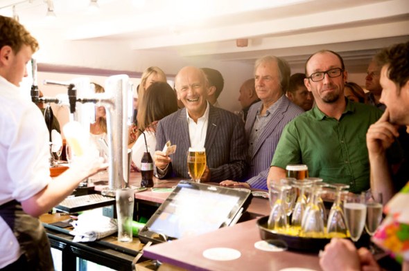 The re-opening of the pub after a refurbishment.