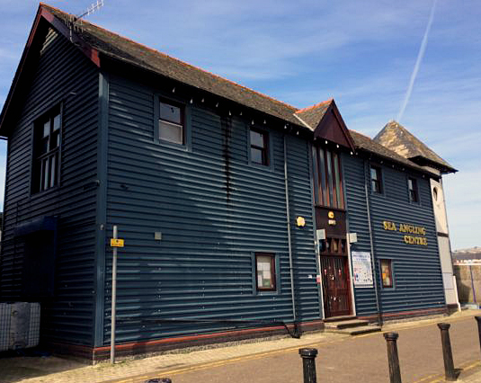 The former Sea Angling Centre in Swansea Marina.