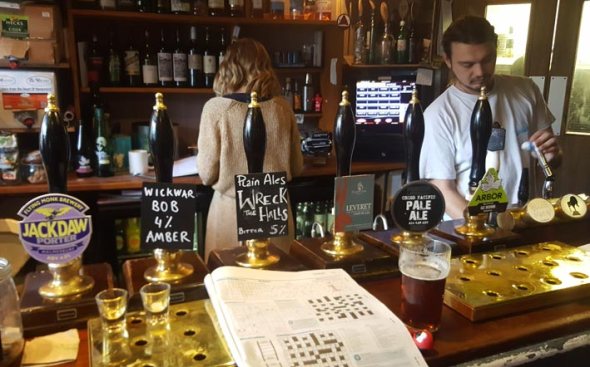 The bar at The Volunteer