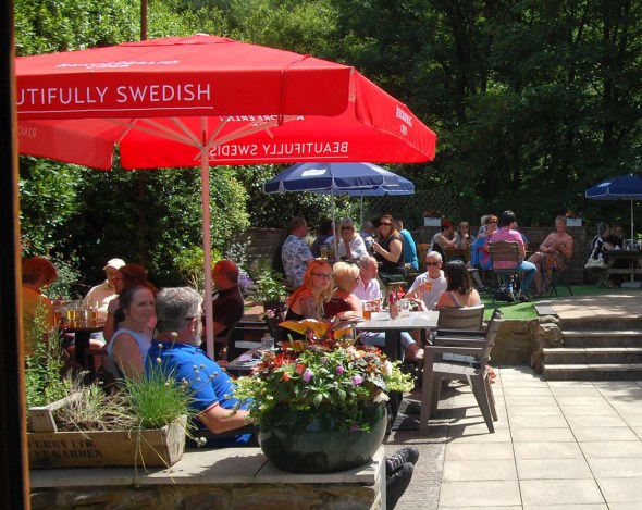 Beer Garden at the Brit, Cwmavon