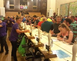 A busy bar at last year's beer festival.