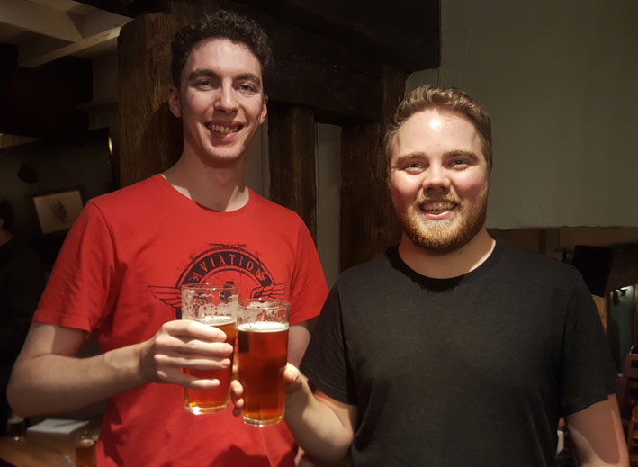 New beer festival organisers Aaron Brown and Chris Freestone.